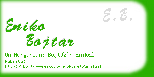 eniko bojtar business card